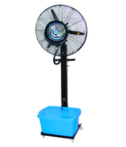 Economical pedestal spray fan