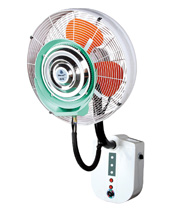 Wall mounted misting fan with rain protection and remote type500