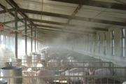 Temperature reduction system for animal husbandry