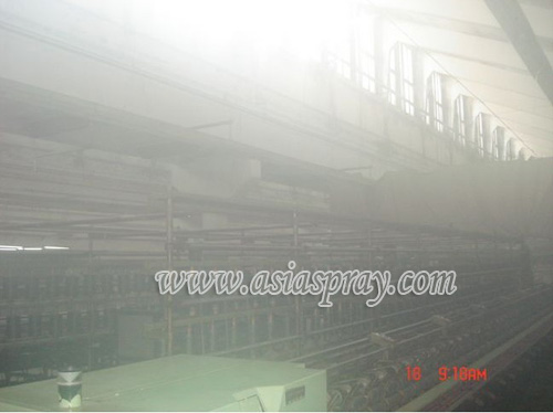 Textile industry humidification spraying system